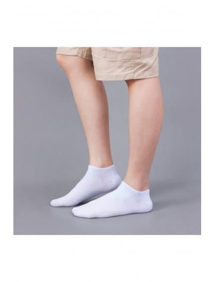 5 Çift Bambu Dikişsiz Beyaz Erkek Patik Çorap Bilek Boy