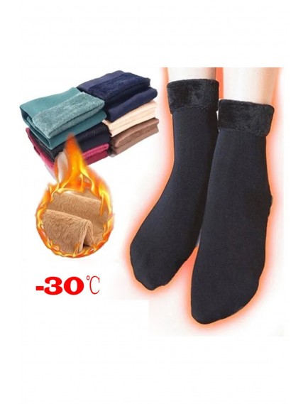 3 Çift Çok Renkli Kadın Termal Kışlık Çorap