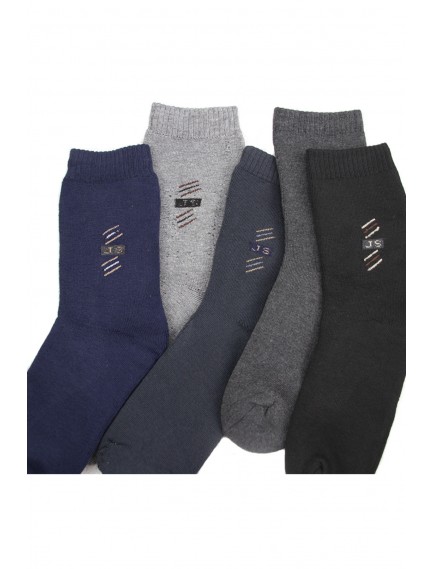 3 Çift Kışlık Dikişli Ekonomik Pamuklu Desenli Erkek Soket Havlu Çorap
