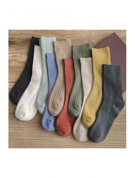 4 Çift Kadın Çok Renkli Kışlık Rahat Fitilli Uyku Çorabı