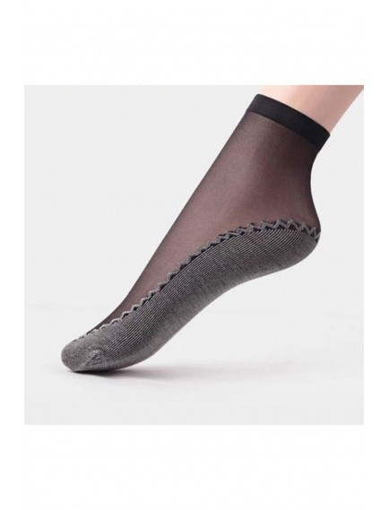 Kadın Siyah Tül Soket Çorap 12 Çift