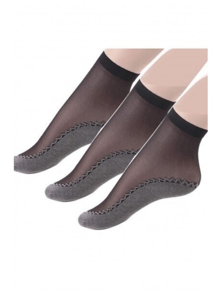 Kadın Siyah Tül Soket Çorap 12 Çift