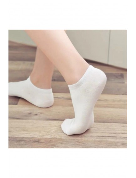 Kadın 10 Çift Koton Ekonomik Siyah + Beyaz Renk Patik Çorap