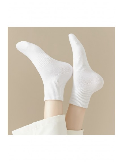 12 Çift Beyaz Kaydırmaz Lastikli Yarım Konç Kadın Çorap