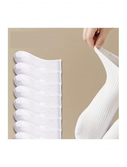 12 Çift Beyaz Kaydırmaz Lastikli Yarım Konç Kadın Çorap