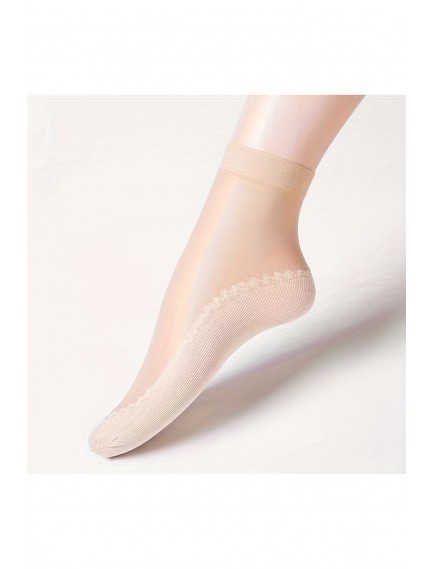 Kadın Desenli Tabanlı Tül Soket Çorap 12 Çift