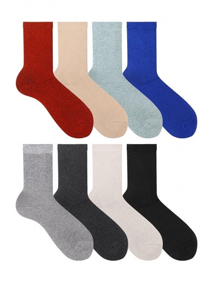 8 Çift Kadın Çok Renkli Kışlık Yün Havlu Çorap