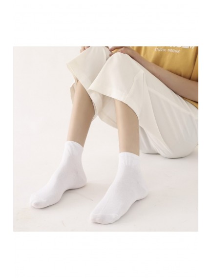 5 Çift Siyah Beyaz Yarım Konç Kadın Çorap