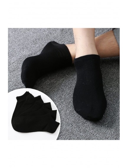 5 Çift Modal Dikişsiz Siyah Erkek Patik Çorap Bilek Boy
